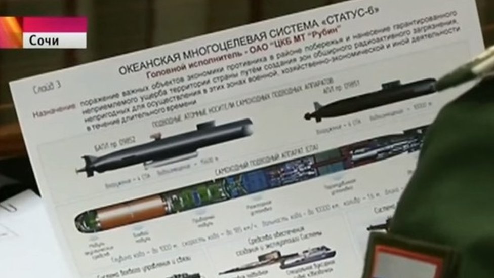 ロシアが巨大核魚雷を開発中？ テレビで「誤って」放送 - BBCニュース
