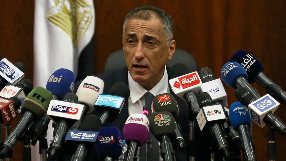 محافظ البنك المركزي المصري طارق عامر في مؤتمر صحفي