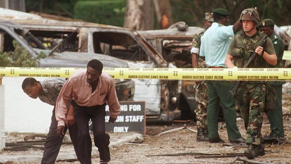 Aftermath of the bombing by Al-Qaeda in 1998