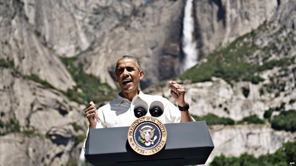 President Obama in Yosemite: 'Climate change is a reality'