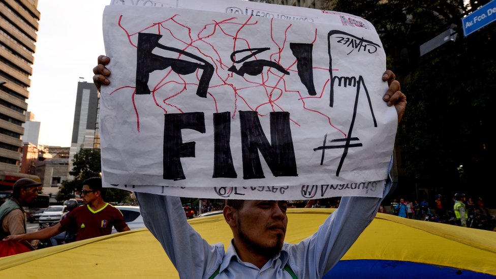 Protesta antichavista en Venezuela