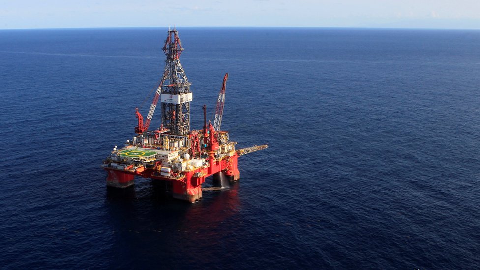 Plataforma petrolera en el Golfo de México.