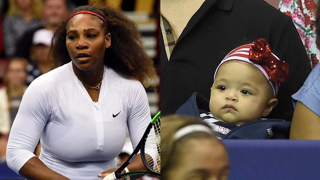 Serena Williams makes competitive tennis return in Fed Cup watched by her five-month-old daughter