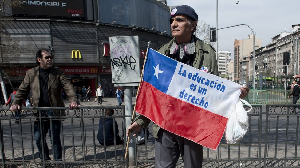 Durante el primer mandato de Piñera, hubo protestas que exigían la gratuidad de la educación.