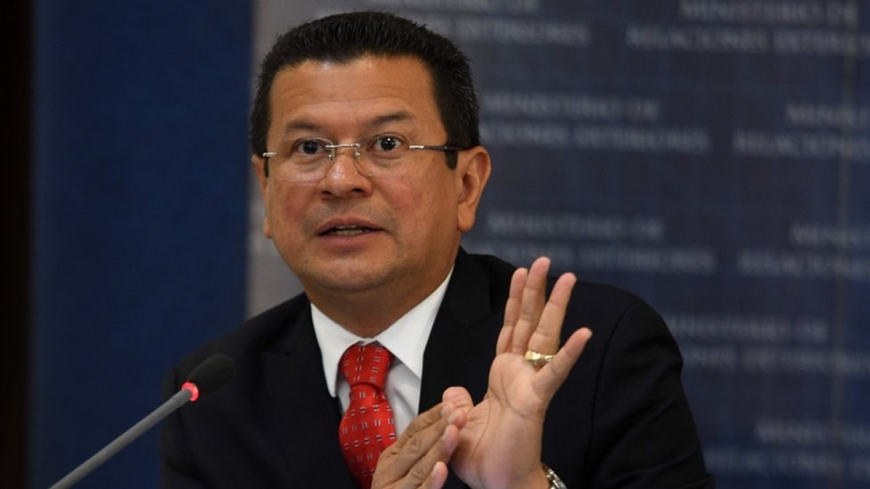 El Ministro de Relaciones Exteriores de El Salvador, Hugo Martínez,