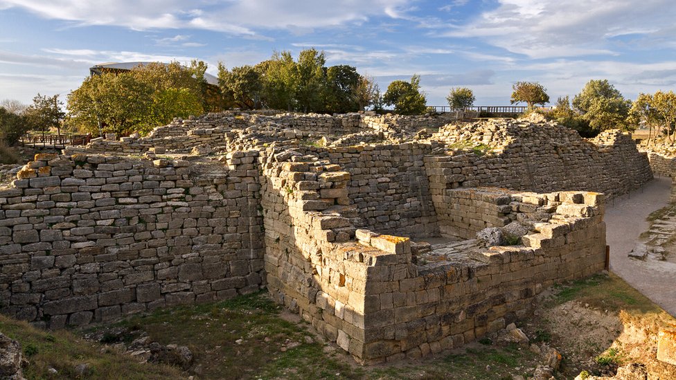 Ruins of the ancient site of Troy: the East wall