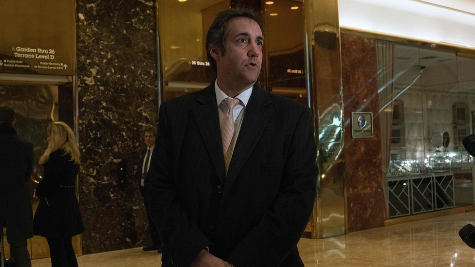 Michael Cohen, Donald Trump's personal lawyer, speaks in Trump Tower.