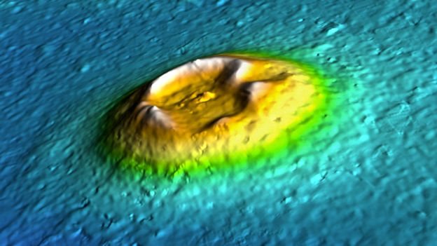 Ilustración de un cono de una isla en Marte. (Foto: NASA/JPL/U. Arizona)