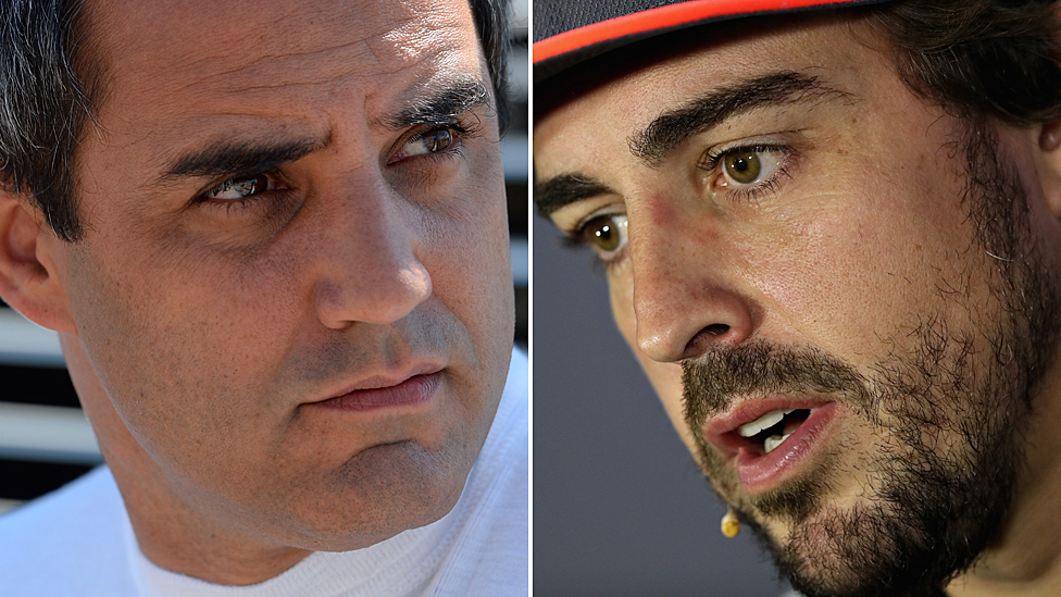 Juan Pablo Montoya y Fernando Alonso