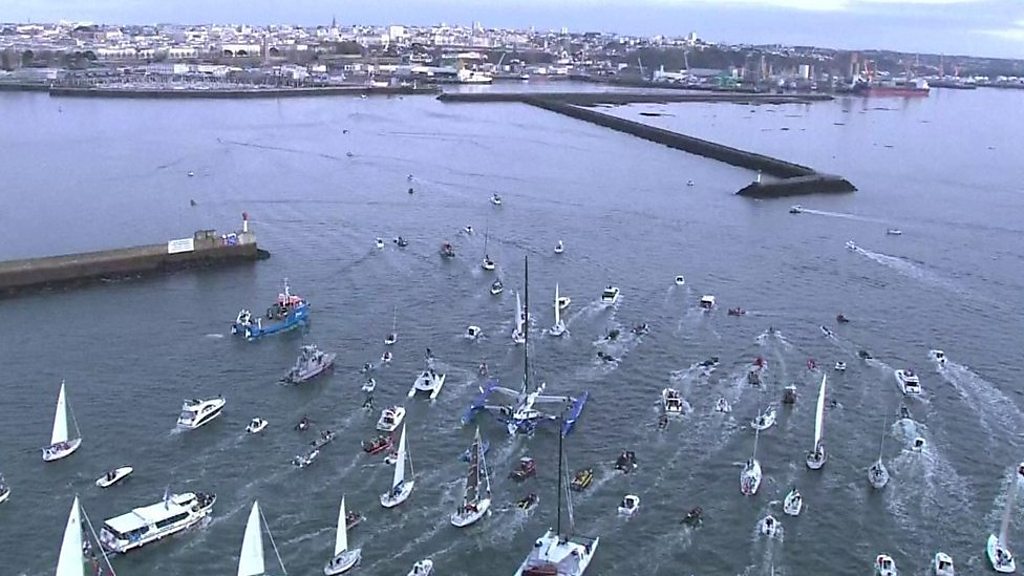 ヨット世界一周で新記録 仏レーサーが42日16時間で - BBCニュース