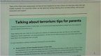 A web page with information for parents 