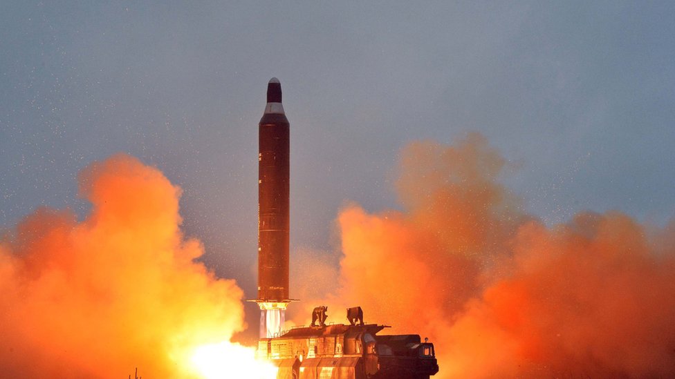 North Korea fires ballistic missile into the sea, says South