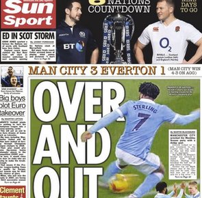 The Sun back page