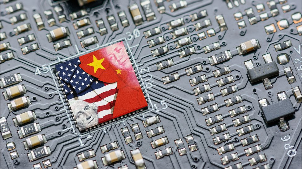 Taiwán Bandera De Estados Unidos Y China Sobre Chips Digitales De  Electrónica Para La Guerra De Chips Mundial Líder En El Concepto Imagen de  archivo - Imagen de negocios, ordenador: 273768659