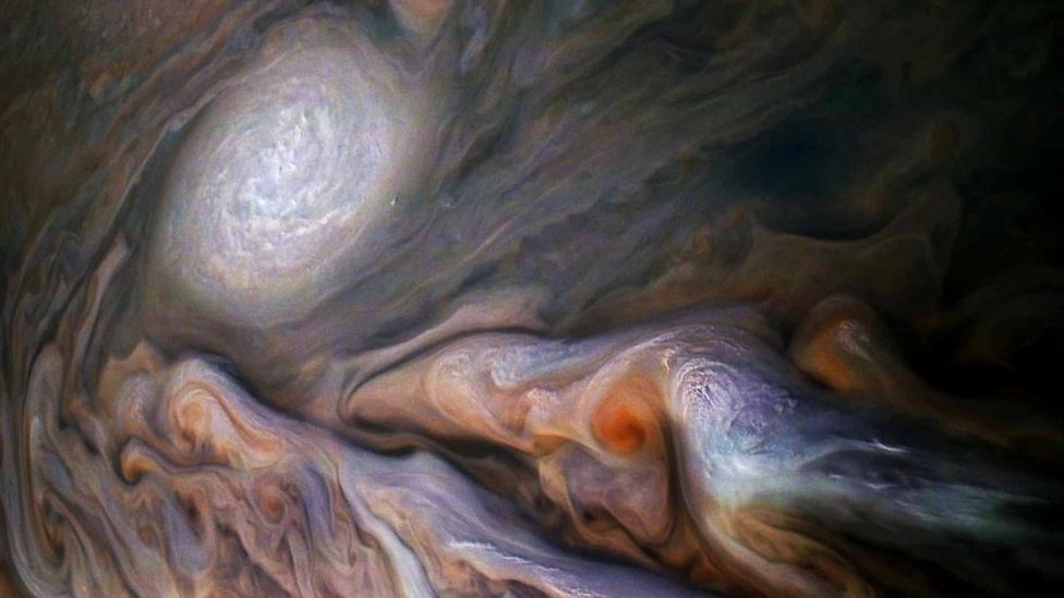 Nasa's Jupiter mission Juno reveals giant polar storms