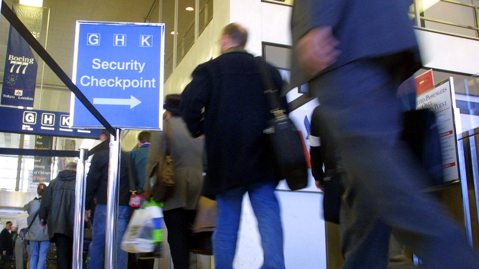 Un punto de control aeroportuario en Estados Unidos