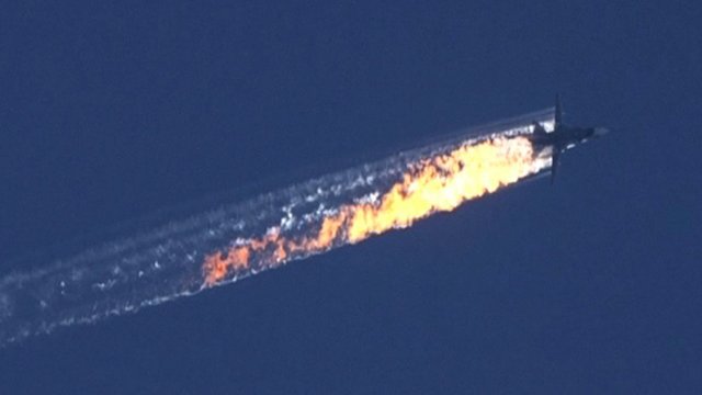 Turkey shoots down Russian warplane on Syria border - BBC News