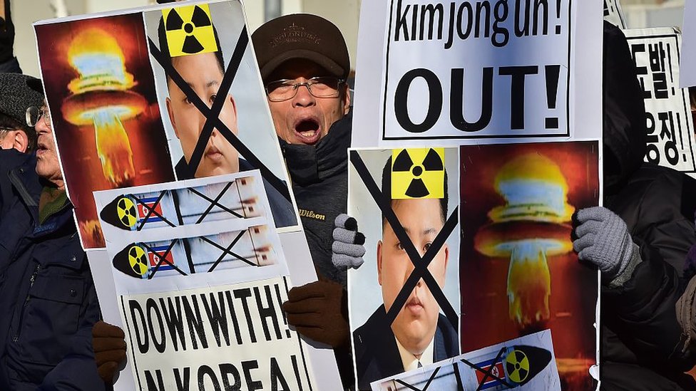El programa nuclear de Corea del Norte es causa de numerosas protestas en Corea del Sur.