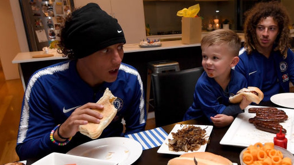 David Luiz surprises Chelsea fan at family barbecue during Australia tour