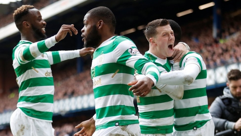 Ten-man Celtic come from behind to win at Rangers