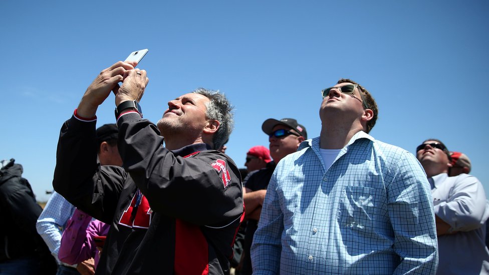 Observadores del ensayo del sistema antimisiles