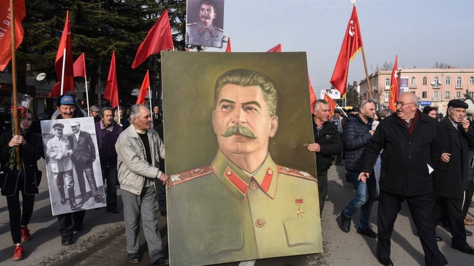 Una marcha se realizó el pasado diciembre para recordar el 138 aniversario del nacimiento de Stalin.