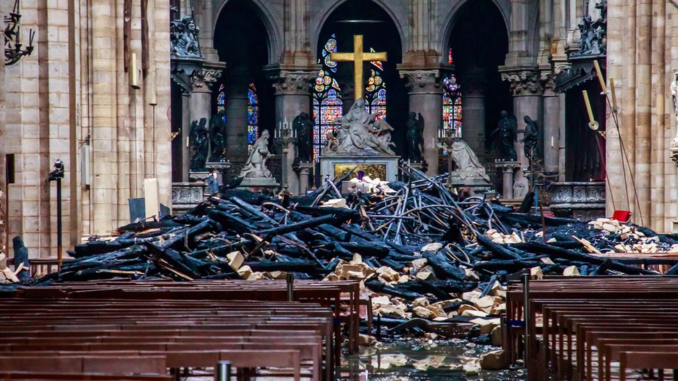 Incendio en Notre Dame: las impactantes imágenes de los destrozos en el  interior de la catedral un día después - BBC News Mundo