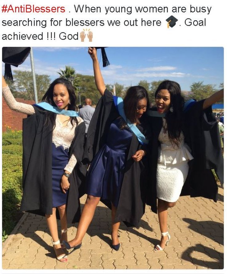 tweeted photo of young female graduate