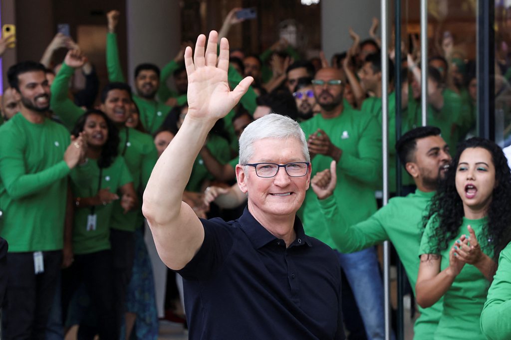 Tim Cook opens India's first Apple store amid cheers