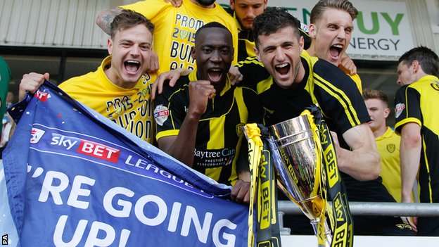 Burton celebrate promotion