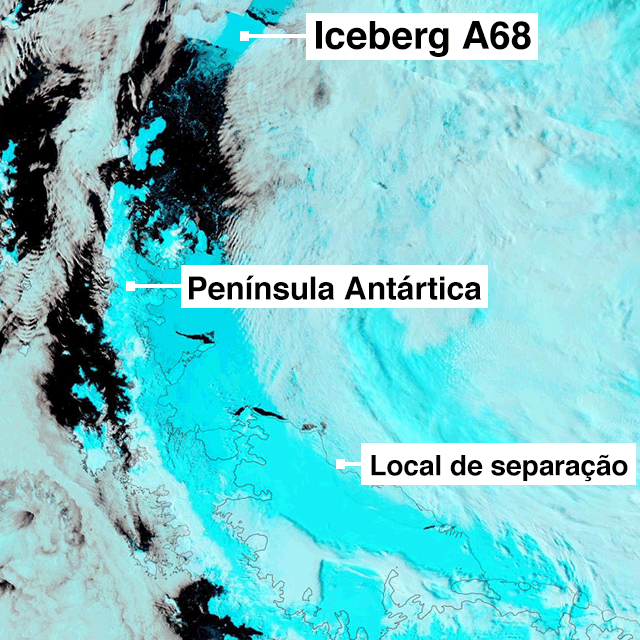 Maior iceberg do mundo está prestes a chegar ao oceano aberto