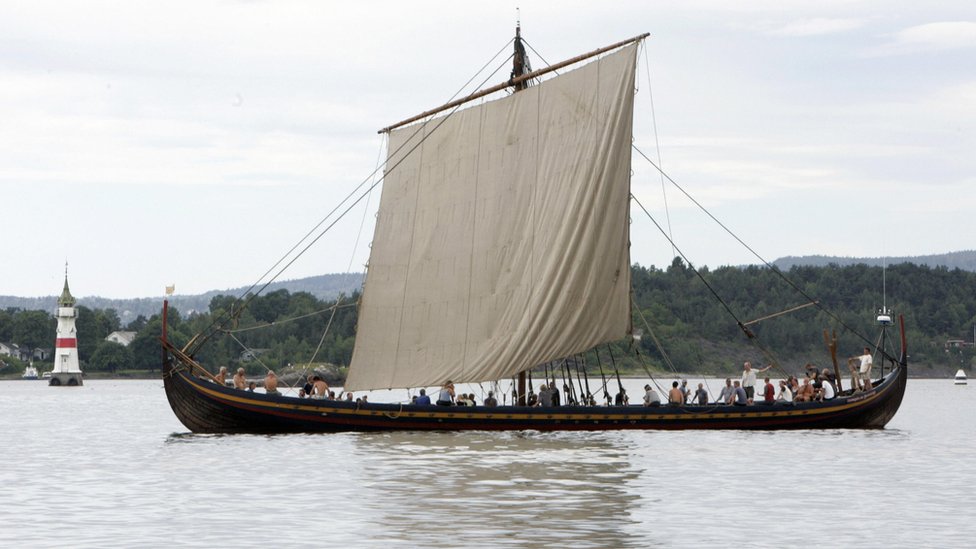 Replica of a Viking boat