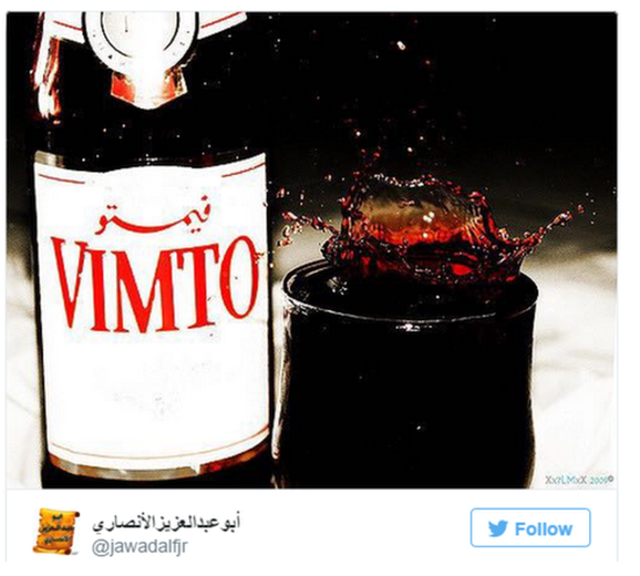 Vimto tweet