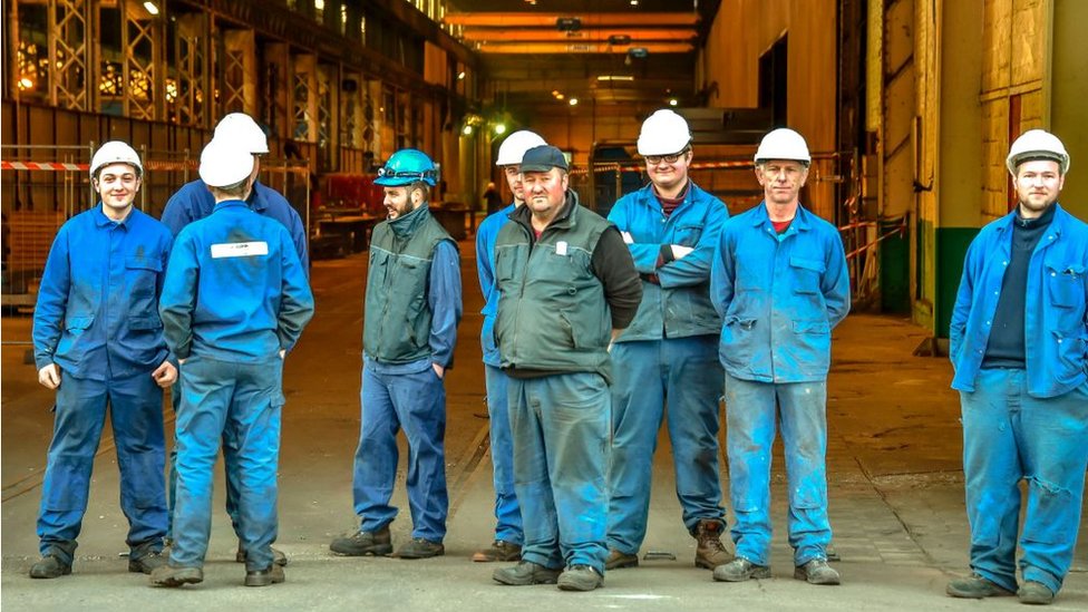 Trabajadores franceses