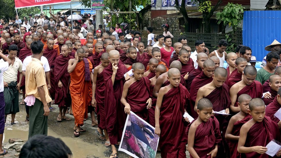 Demonstrasi di Rakhine