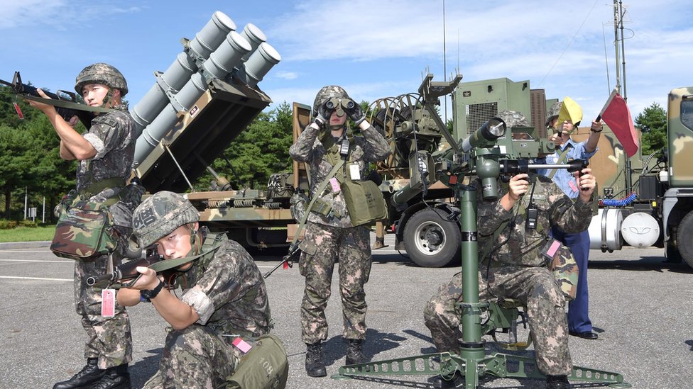 Fuerzas de Corea del Sur en ejercicios militares