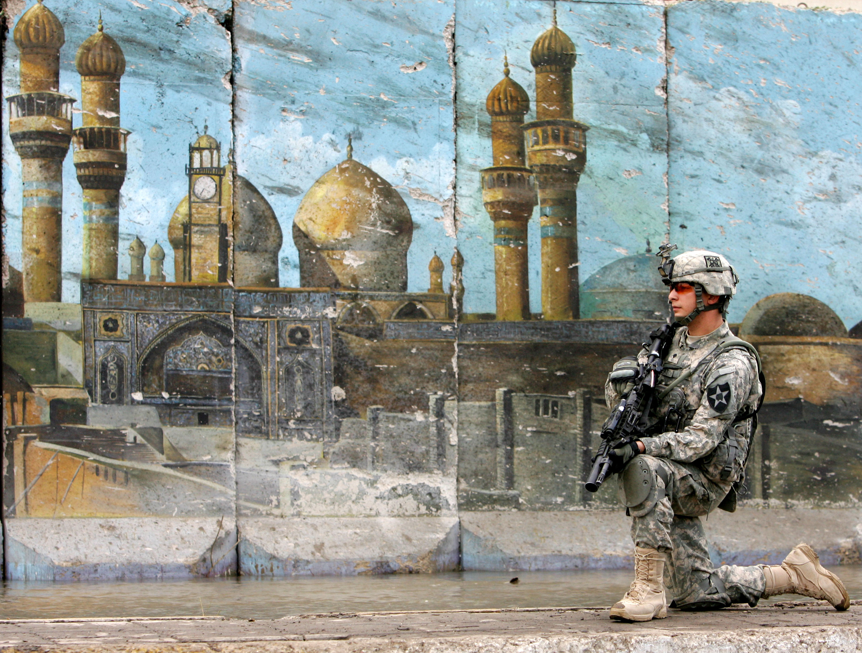 Un soldado de Estados Unidos en Bagdad.