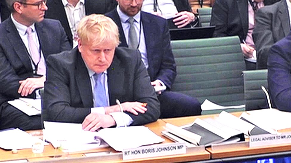Boris Johnson questioned about leaving-do photo