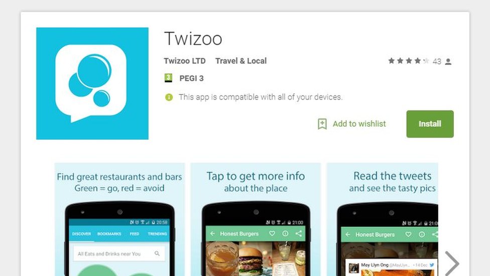 Twizoo app screengrab