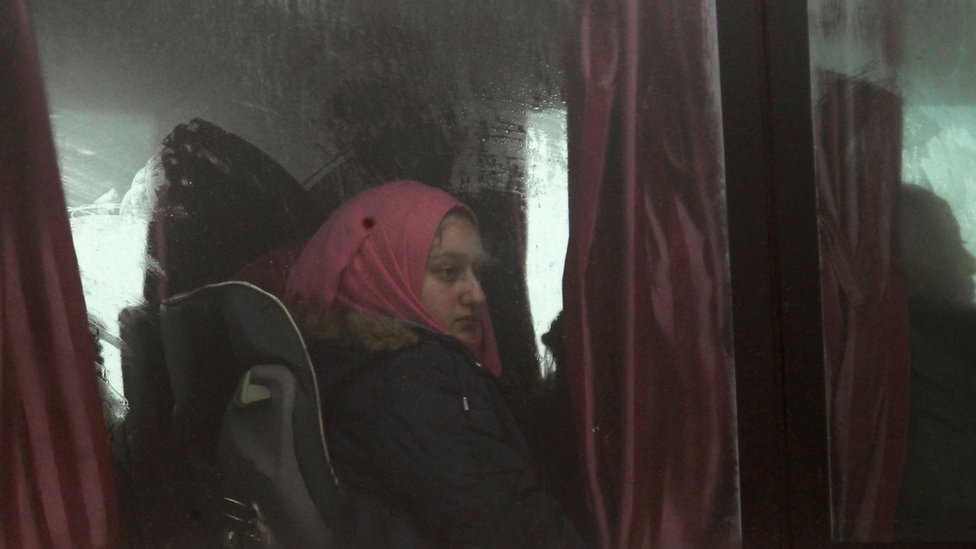 Personas evacuadas de las poblaciones de Foah Kefraya