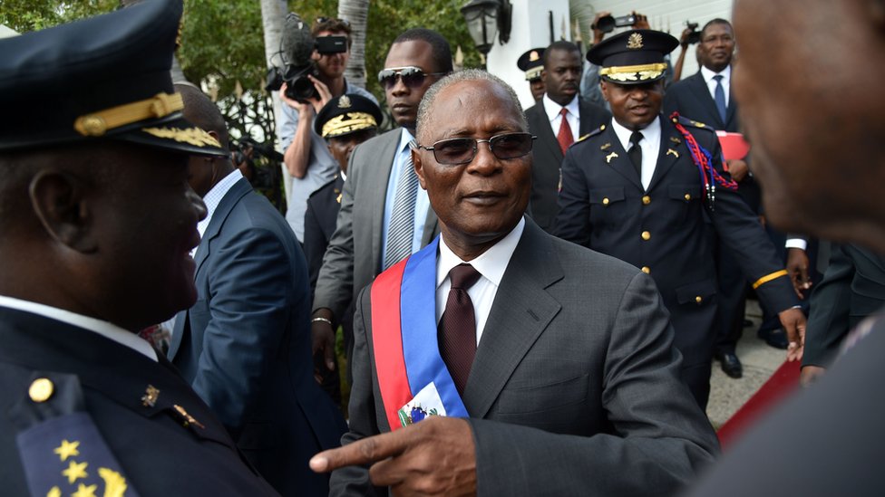 Haiti's interim president Jocelerme Privert