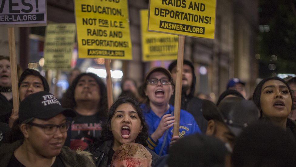 Protesta anti Trump en California