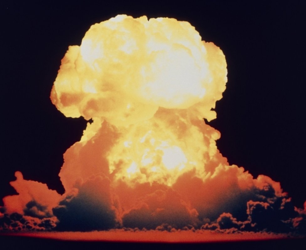 Una explosión de bomba de hidrógeno en 1956