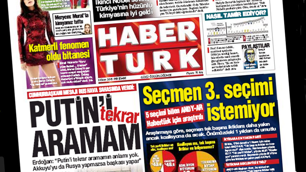 Turkish paper Haber Turk says "I will not call Putin again"