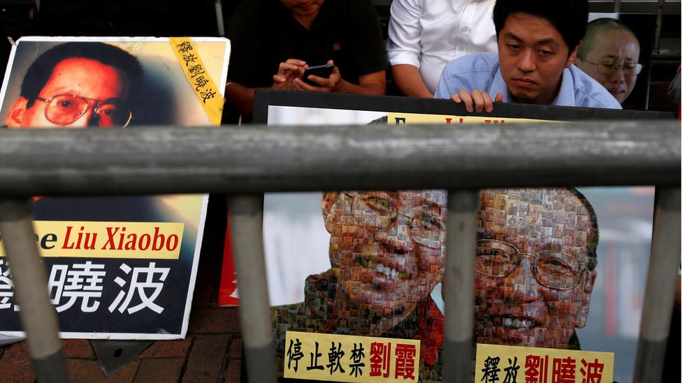 香港民眾參與要求釋放劉曉波的集會