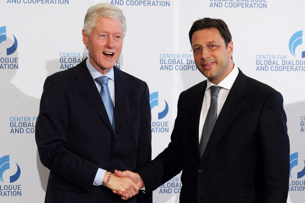 Bill Clinton y Stephan Roh