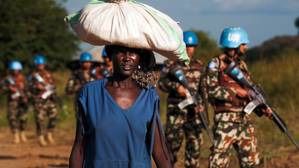 بعض جنود قوات حفظ السلام في جنوب السودان