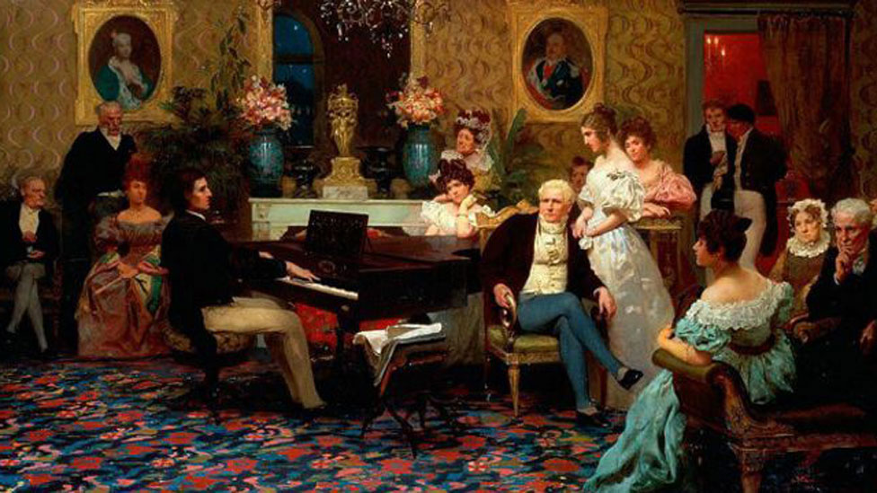 Cuadro del pintor Hendryk Siemiradzki (1887): Chopin tocando para la familia Radziwiłłs. (Foto: IMAGES.FINEARTAMERICA.COM)