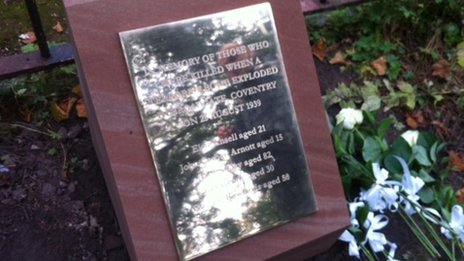 The new memorial, at Coventry cathedral