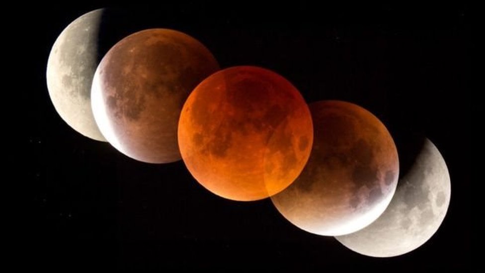 Qué es el eclipse total de la "Superluna de sangre de lobo" que se pudo ver  este fin de semana - BBC News Mundo